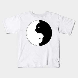 cat yin yang Kids T-Shirt